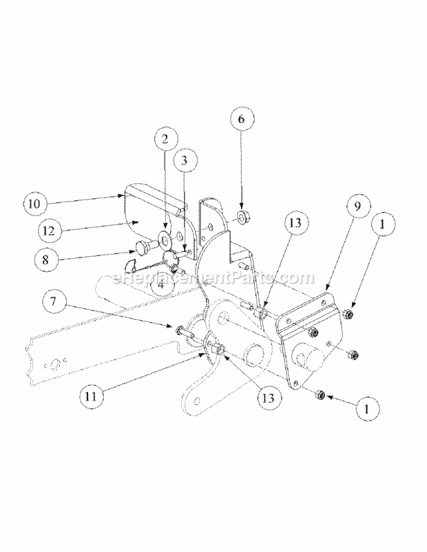 Optional And Standard Foot Pedal Deck Lift Diagram and Parts List for M54-KW 53AB5DBW150-23-HP Cub Cadet Lawn Tractor